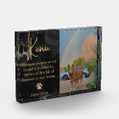 Bloc Photo Cadeau De Sympathie Commémorative Pour Animaux De  (Gauche)