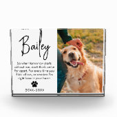 Bloc Photo Cadeau De Sympathie Commémorative Pour Animaux De  (Devant)