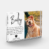 Bloc Photo Cadeau De Sympathie Commémorative Pour Animaux De  (Gauche)