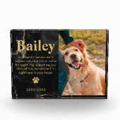 Bloc Photo Cadeau De Sympathie Commémorative Pour Animaux De  (Devant)