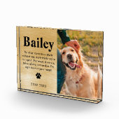 Bloc Photo Cadeau De Sympathie Commémorative Pour Animaux De  (Droite)