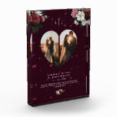 Bloc Photo Cadeau moderne Red Custom Heart pour lui et lui (Gauche)
