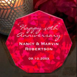 Bloc Photo Cadeau personnalisé Ruby 40e anniversaire Keepsaké