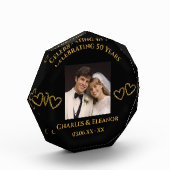 Bloc Photo Cadeau photo personnalisé doré pour 50e anniversai (Gauche)