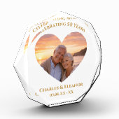 Bloc Photo Cadeau photo personnalisé Or pour 50e anniversaire (Gauche)