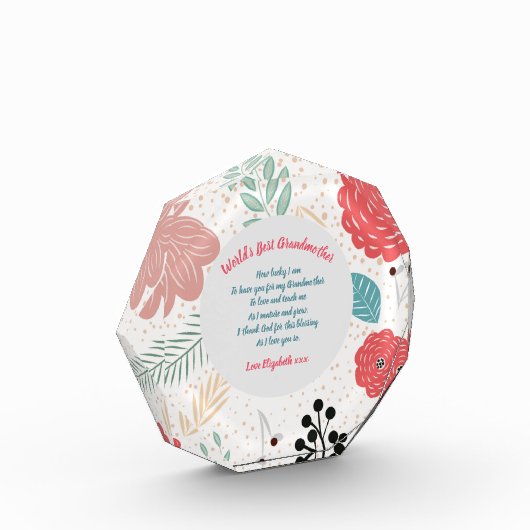 Bloc Photo CADEAU - Poèmes grand-mère de petits-enfants - PER (Gauche)