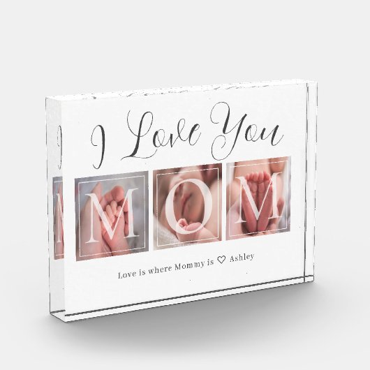Bloc Photo Cadeau pour Maman Nouveau-né Photo Block (Gauche)