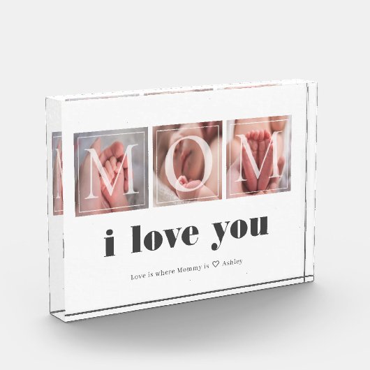 Bloc Photo Cadeau pour Maman Nouveau-né Photo Block (Gauche)