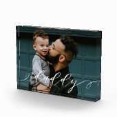 Bloc Photo Cadeau pour papa | Daddy Script Calligraphy Keepsa (Droite)