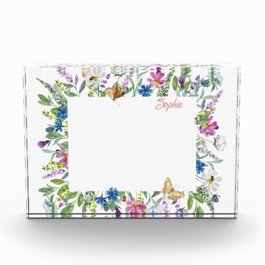 Bloc Photo Cadre de photo de bordure de fleur sauvage  (Devant)