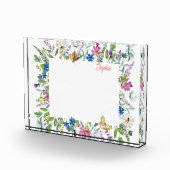 Bloc Photo Cadre de photo de bordure de fleur sauvage  (Droite)