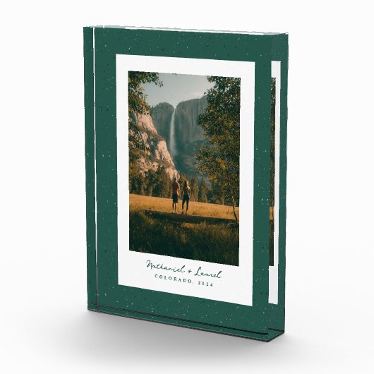 Bloc Photo Cadre de speckter vert simple rustique photo extér (Droite)