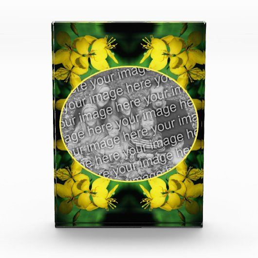 Bloc Photo Cadre Fleur sauvage Jaune Créez votre propre image (Devant)