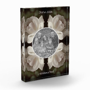 Bloc Photo Cadre Rose blanche Vintage Créer votre propre