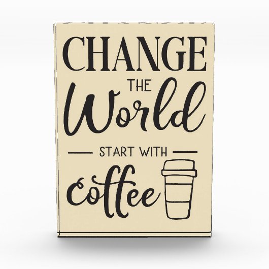 Bloc Photo Café Lover Commencer Avec Café (Devant)