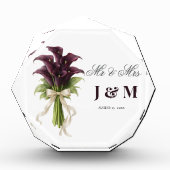 Bloc Photo Calla Lilies Keepsake Newlyweds Gift Bride Groom  (Devant)