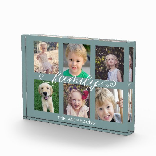 Bloc Photo Calligraphie familiale | 6 Collage photo (Droite)