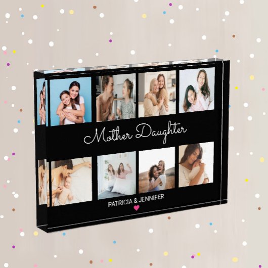 Bloc Photo Calligraphie moderne de la fille mère | Collage de