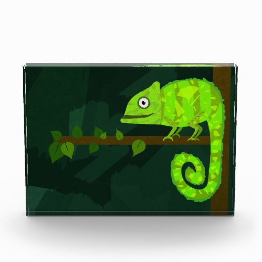 Bloc Photo Caméléon mignon vert (Devant)