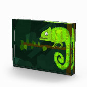 Bloc Photo Caméléon mignon vert (Droite)