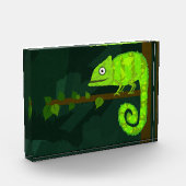 Bloc Photo Caméléon mignon vert (Gauche)