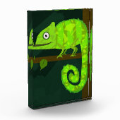 Bloc Photo Caméléon vert mignon (Gauche)