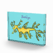 Bloc Photo Caricature amusante de dragon de mer feuillu (Droite)