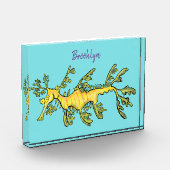 Bloc Photo Caricature amusante de dragon de mer feuillu (Gauche)