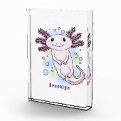 Bloc Photo Caricature axolotl rose adorable (Droite)