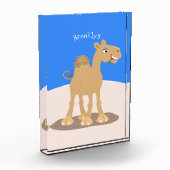 Bloc Photo Caricature de dromadaire joyeux et souriant (Gauche)