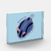 Bloc Photo Caricature de nudibranche bleu mignon (Gauche)