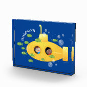 Bloc Photo Caricature de poisson sous-marin jaune mignon (Droite)