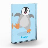 Bloc Photo Caricature de poussin de pingouin mignon et joyeus (Gauche)