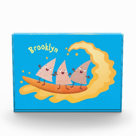 Bloc Photo Caricature de surf pour chips de maïs mignonette n (Devant)