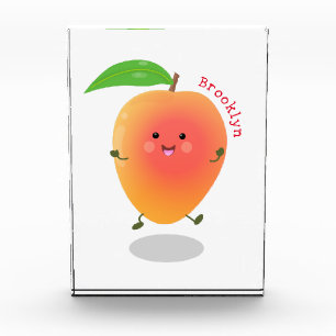 Bloc Photo Caricature mignonne de mangue joyeuse