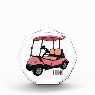 Bloc Photo Carte de golf / dessin animé en voiturette de golf