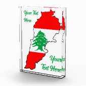 Bloc Photo Carte du Liban avec drapeau (Droite)
