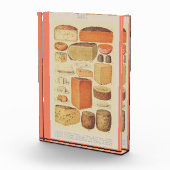 Bloc Photo Carte fromage vintage illustration menu fromage (Droite)
