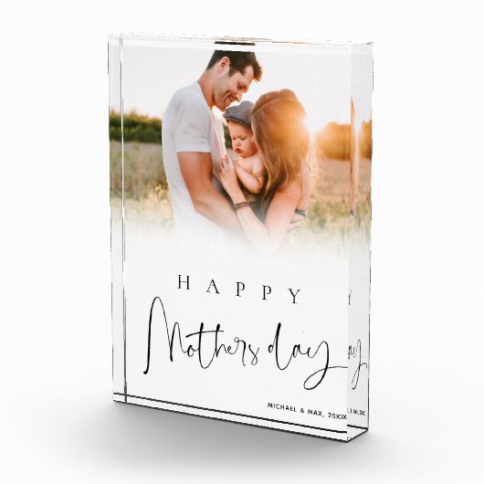 Bloc Photo Carte moderne personnalisée Joyeuse Fête des mères (Droite)