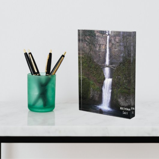 Bloc Photo Cascading Multnomah Falls Pittoresque