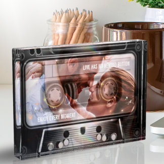 Bloc Photo Cassette Musique Retro Eighties Ajouter Votre Prop