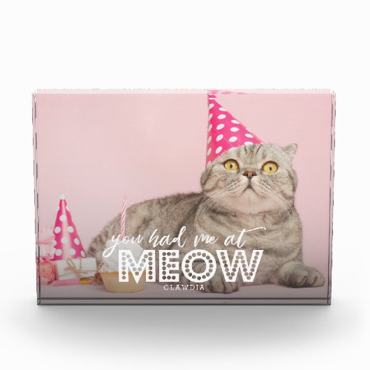 Bloc photo Cat | Vous M'Avez Eu À Meow (Devant)