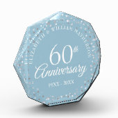 Bloc Photo Célébration de 60 ans de mariage coeurs confettis (Gauche)