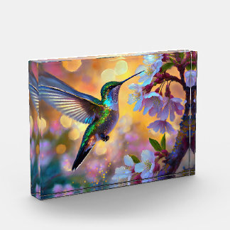 Bloc Photo Cerisier Imaginaire Sunrise Hummingbird