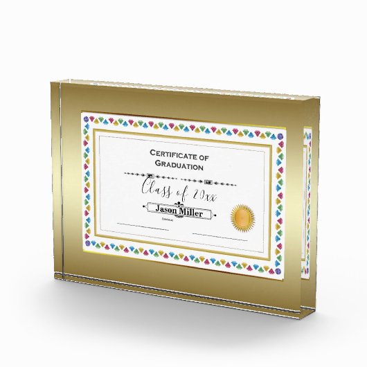 Bloc Photo Certificat de diplôme (Droite)