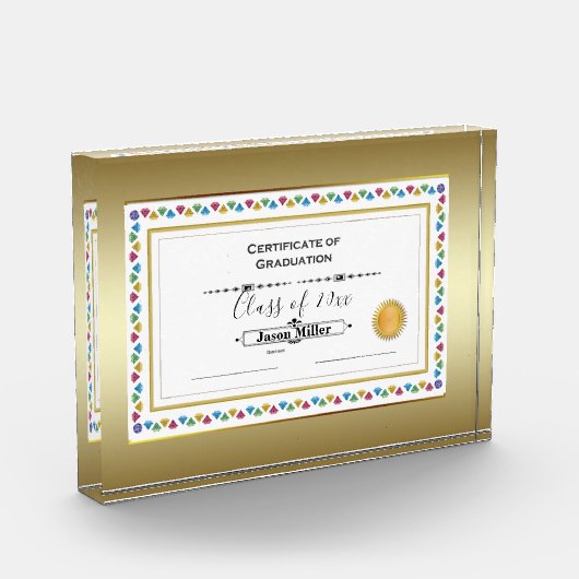 Bloc Photo Certificat de diplôme (Gauche)