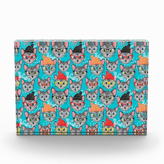 Bloc Photo Chat dans le casquette (Devant)