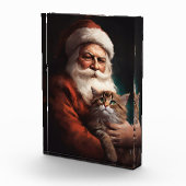 Bloc Photo Chat Perse avec Noël Festif du Père Noël (Droite)