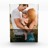 Bloc Photo Cher père personnalisé message photo (Devant)