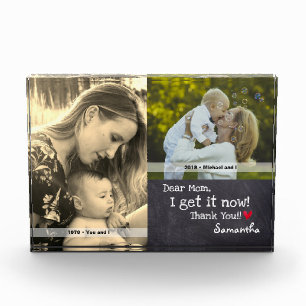 Bloc Photo "Chère maman, je l'ai maintenant, merci" - Person